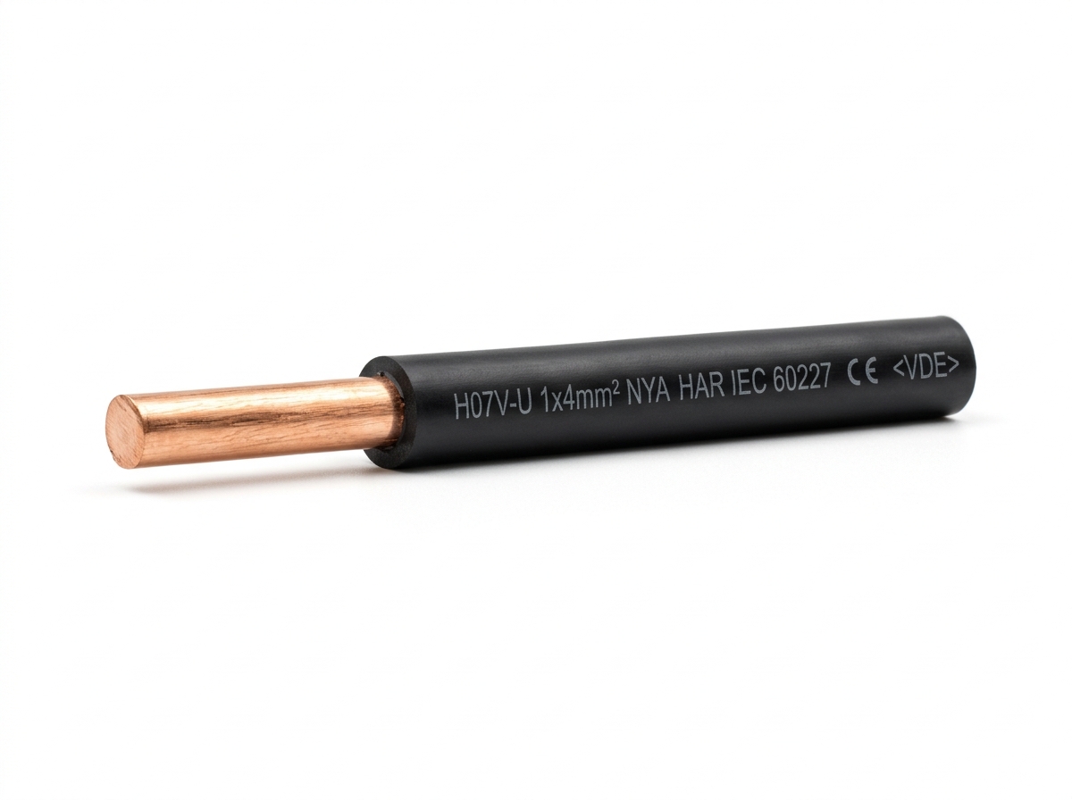 HES H07V-U (NYA) 2.5 mm² Siyah 450/750V Tek Damarlı Bakır Tesisat Kablosu